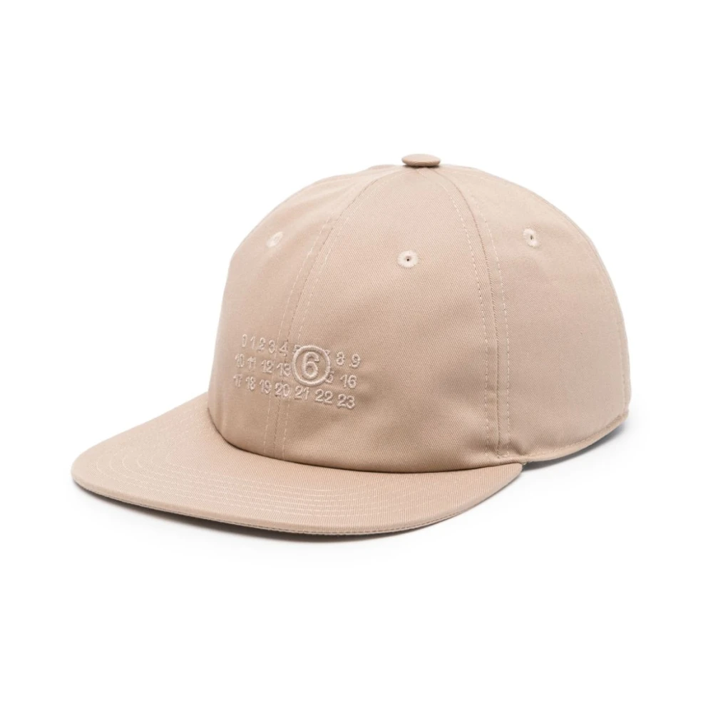 MM6 Maison Margiela Numerieke Handtekening Baseballpet Beige Heren