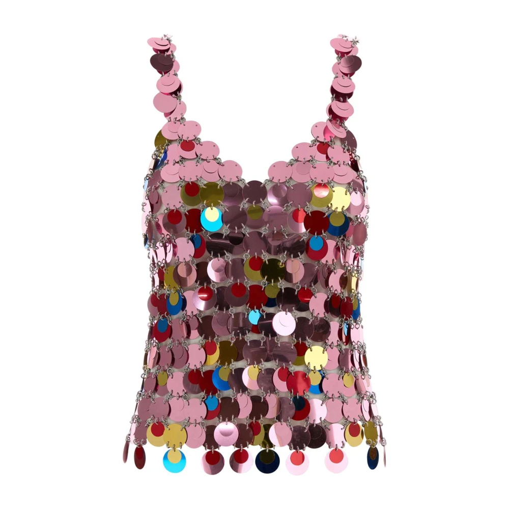 Paco Rabanne Pailletten Maxi Top in Multicolor Dames