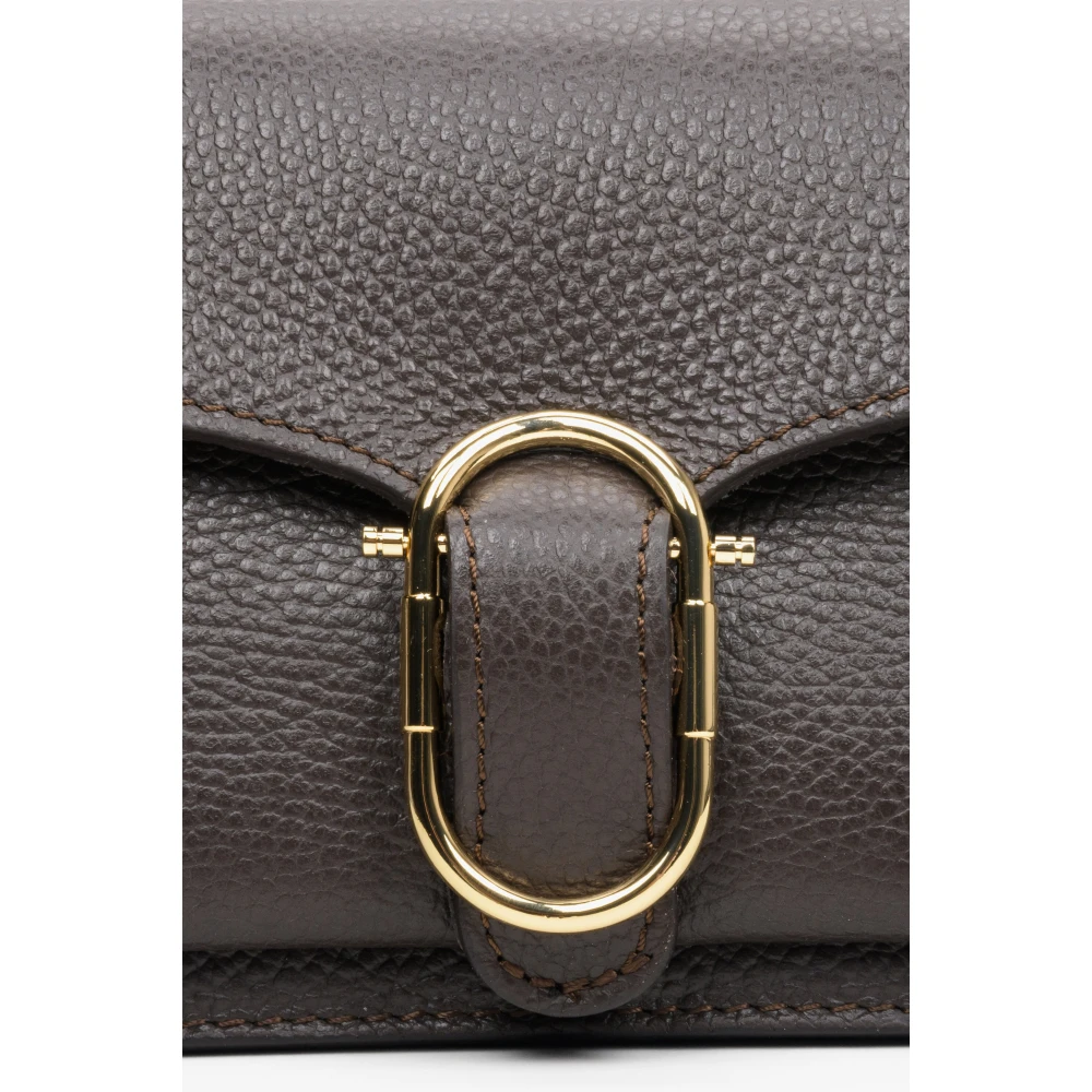 Estro Kleine Donkerbruine Dames Schoudertas Brown Dames