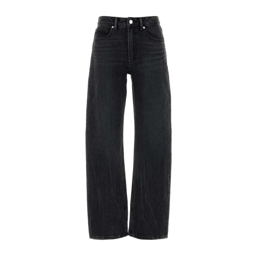 Alexander wang Donkergrijze Denim Jeans Gray Dames