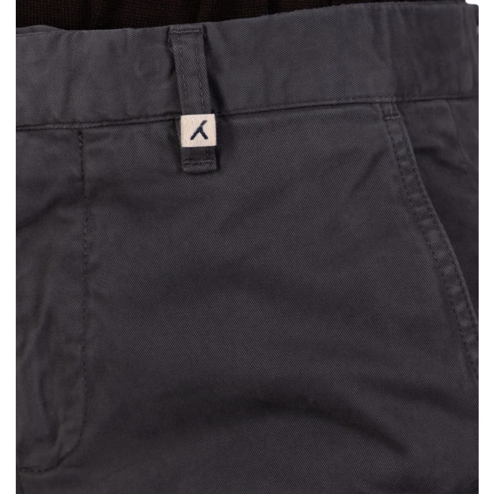 Myths Lange katoenen broek met logo Gray Heren