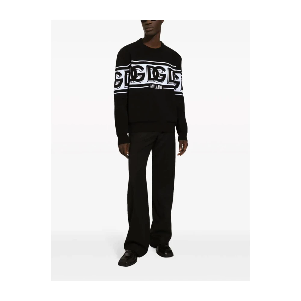 Dolce & Gabbana Crew Neck Sweater Black Heren