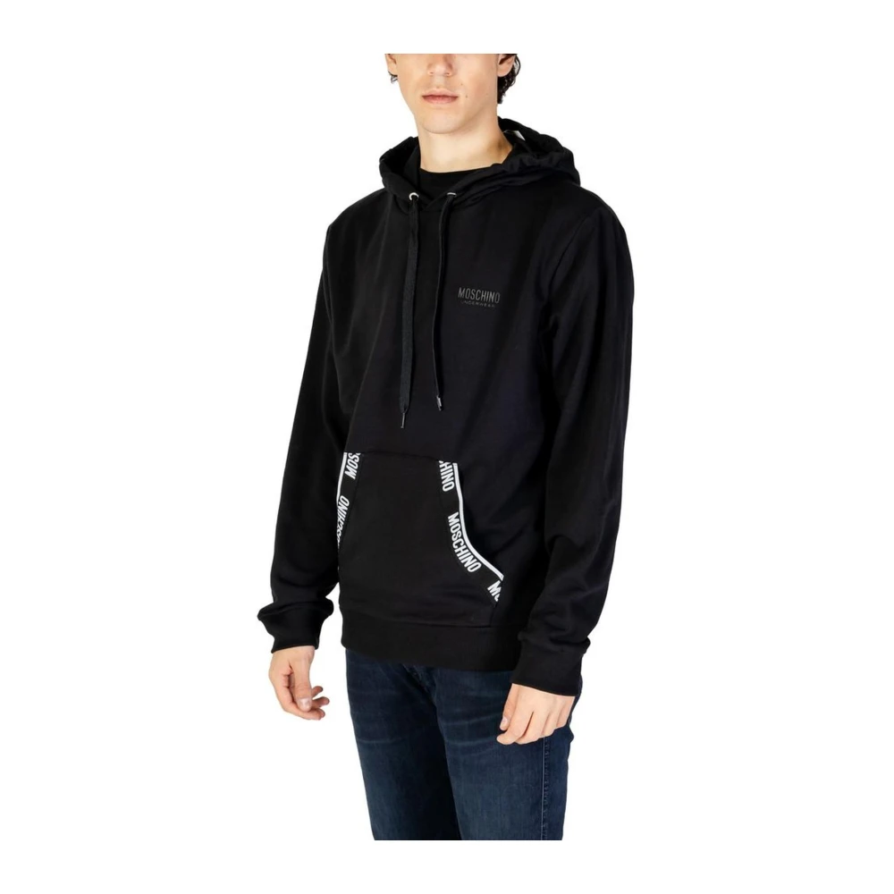 Moschino Zwarte Katoenen Trui Herencollectie Black Heren