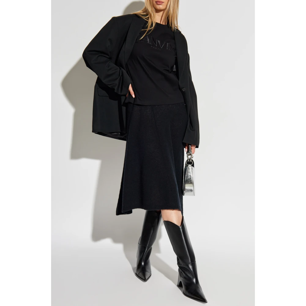 Lanvin Katoenen T-shirt Black Dames