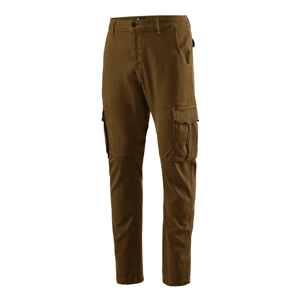 BomBoogie Stretch Katoenen Cargo Broek Brown Heren