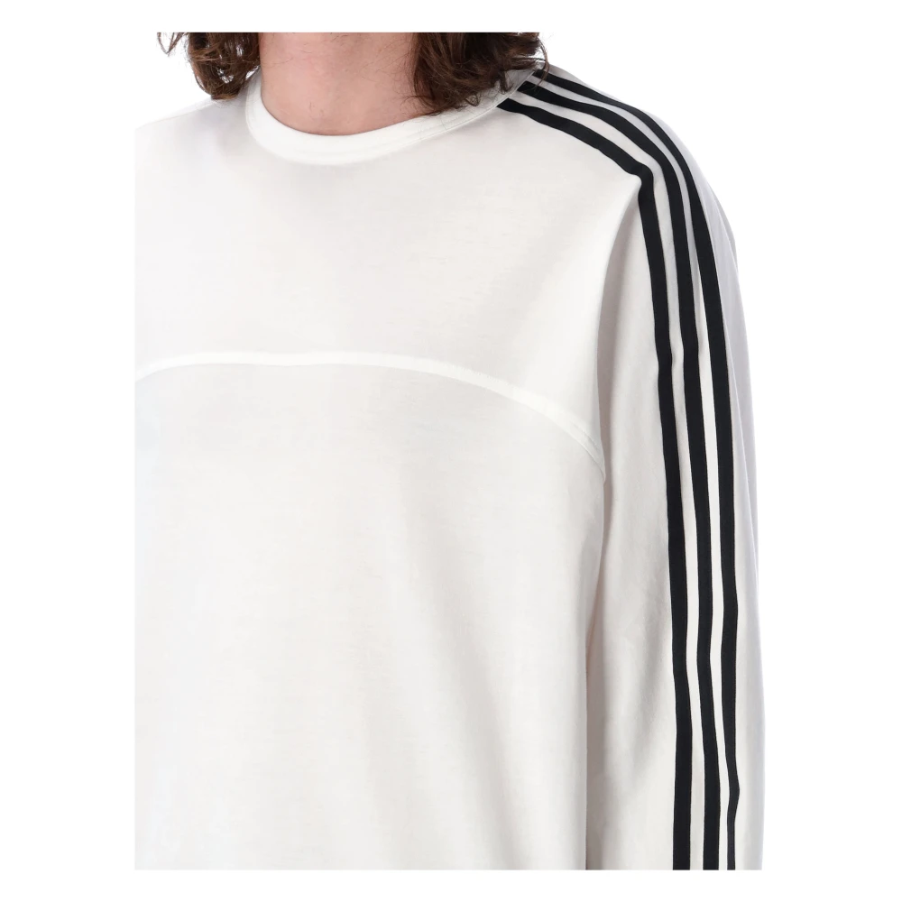 Y-3 Wit T-shirt met 3-Stripes Design White Heren