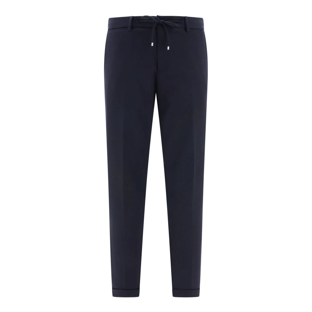 Briglia Blauwe Wol Trekkoord Broek Blue Heren
