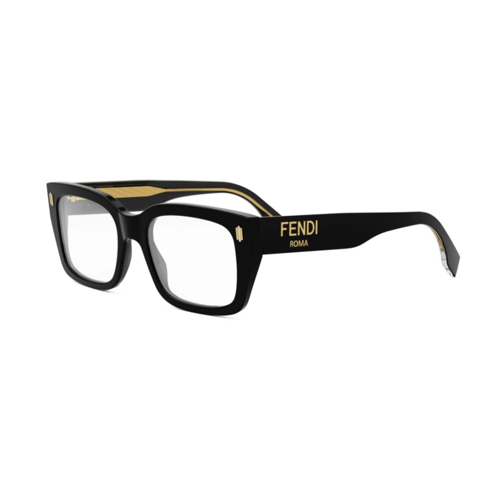 Fendi Black Square Optical Glasses - Unisex - Glasses - 52 Mm - Accessories