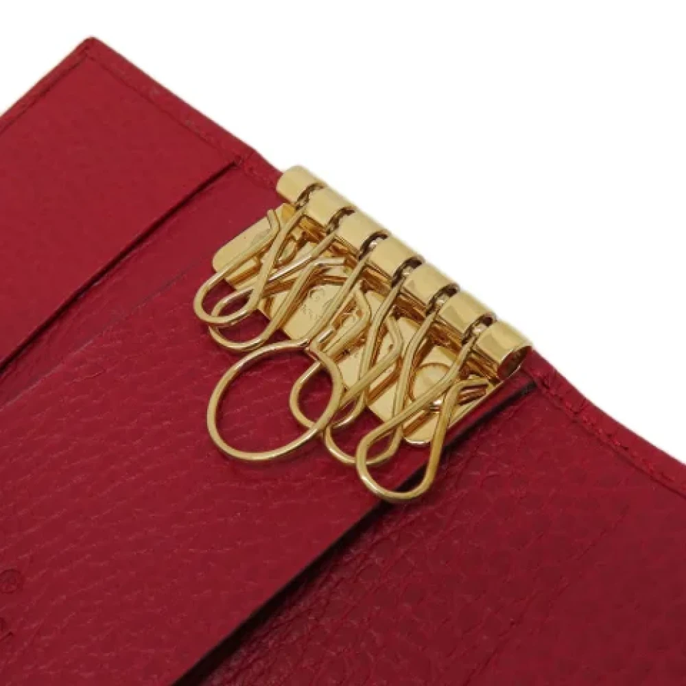 Gucci Vintage Pre-owned Leather key-holders Red Dames