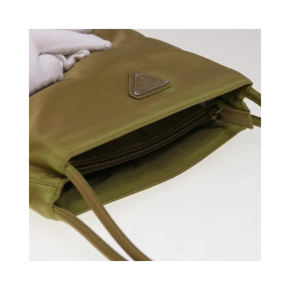 Prada Vintage Pre-owned Nylon prada-bags Green Dames