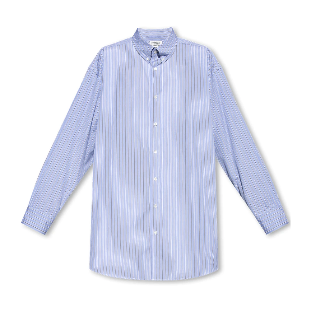 Maison Margiela Mannelijk Blauw Overhemden Heren, Xs, Katoen, Oversized Overhemd