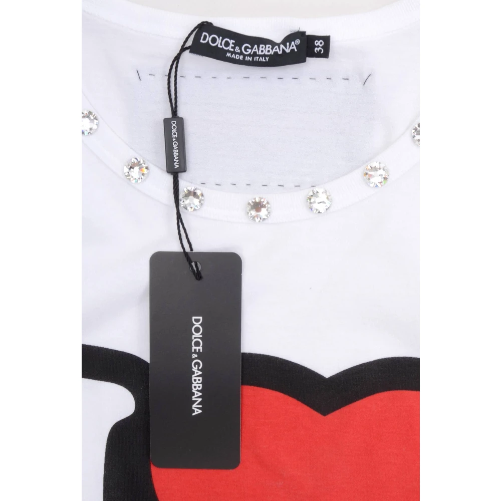 Dolce & Gabbana Dames Juwelen T-shirt met Liefde White Dames