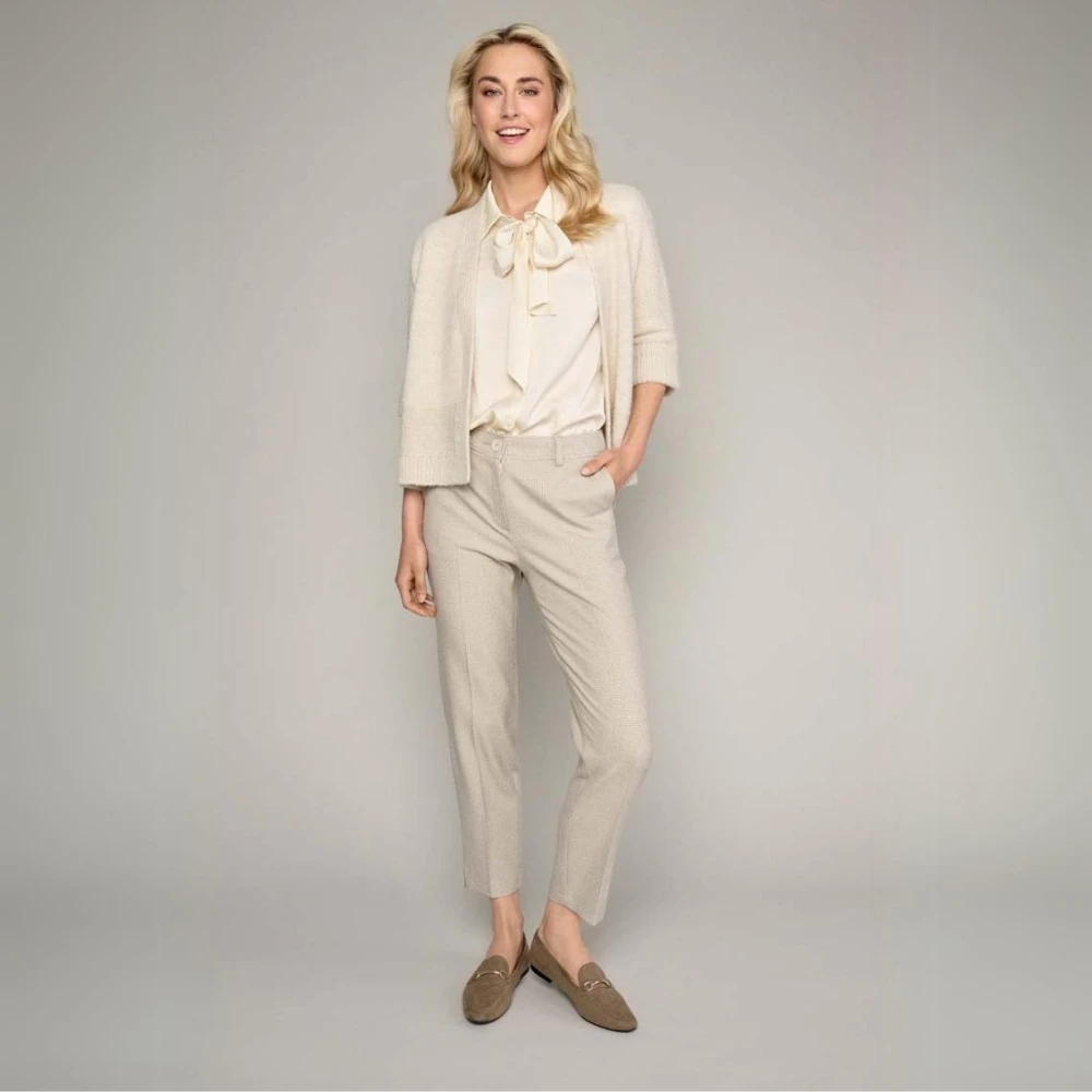 Marie Méro Crèmekleurige Blouse met Strik Beige Dames