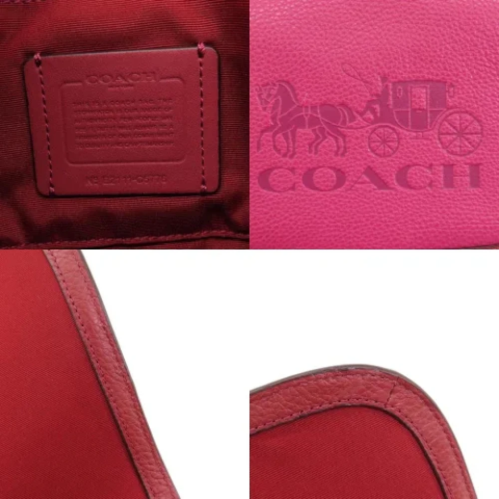 Coach Pre-owned Leather shoulder-bags Red Dames