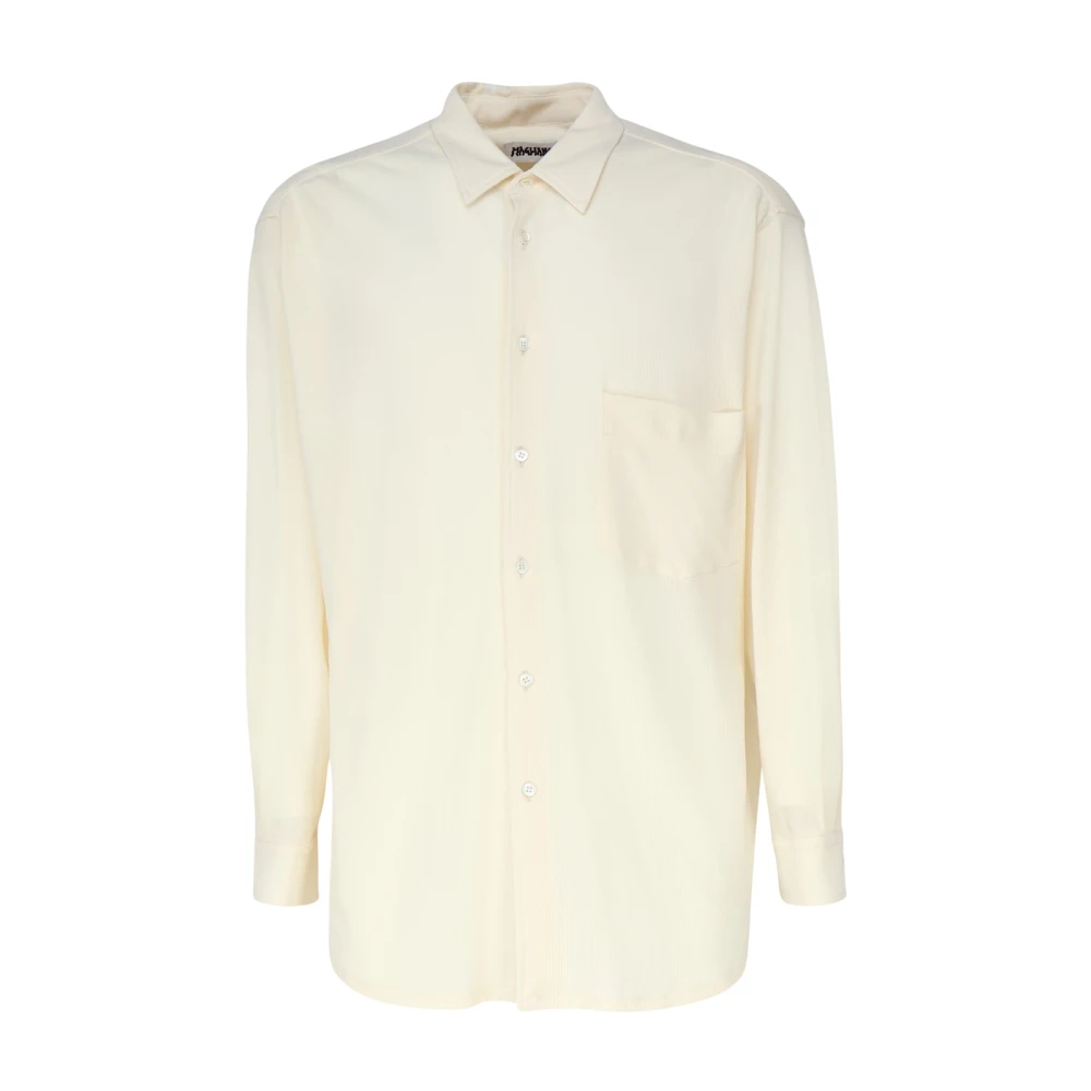 Magliano Oversized Fluid Chambray Cupro Shirt Beige Heren