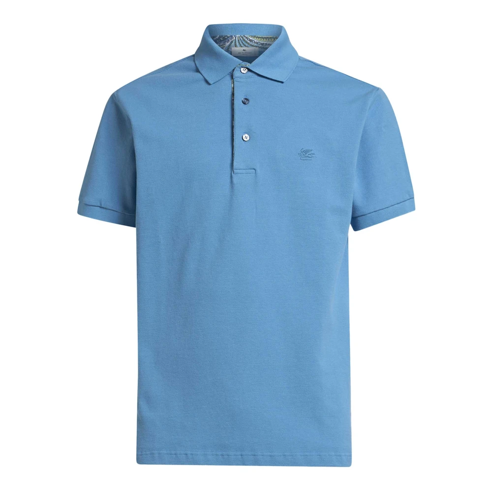 ETRO Heldere Blauwe Poloshirt Blue Heren