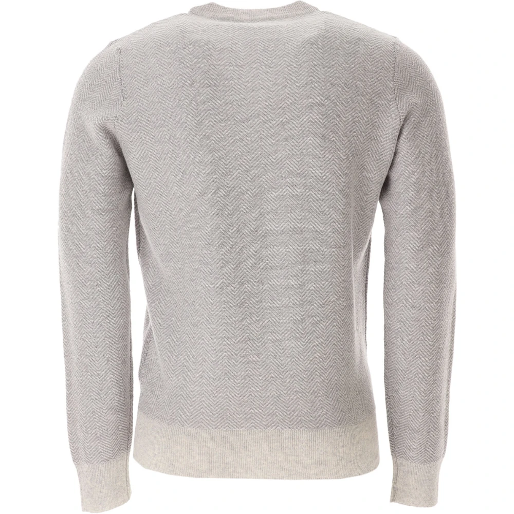 Brooksfield Round-neck Knitwear Gray Heren