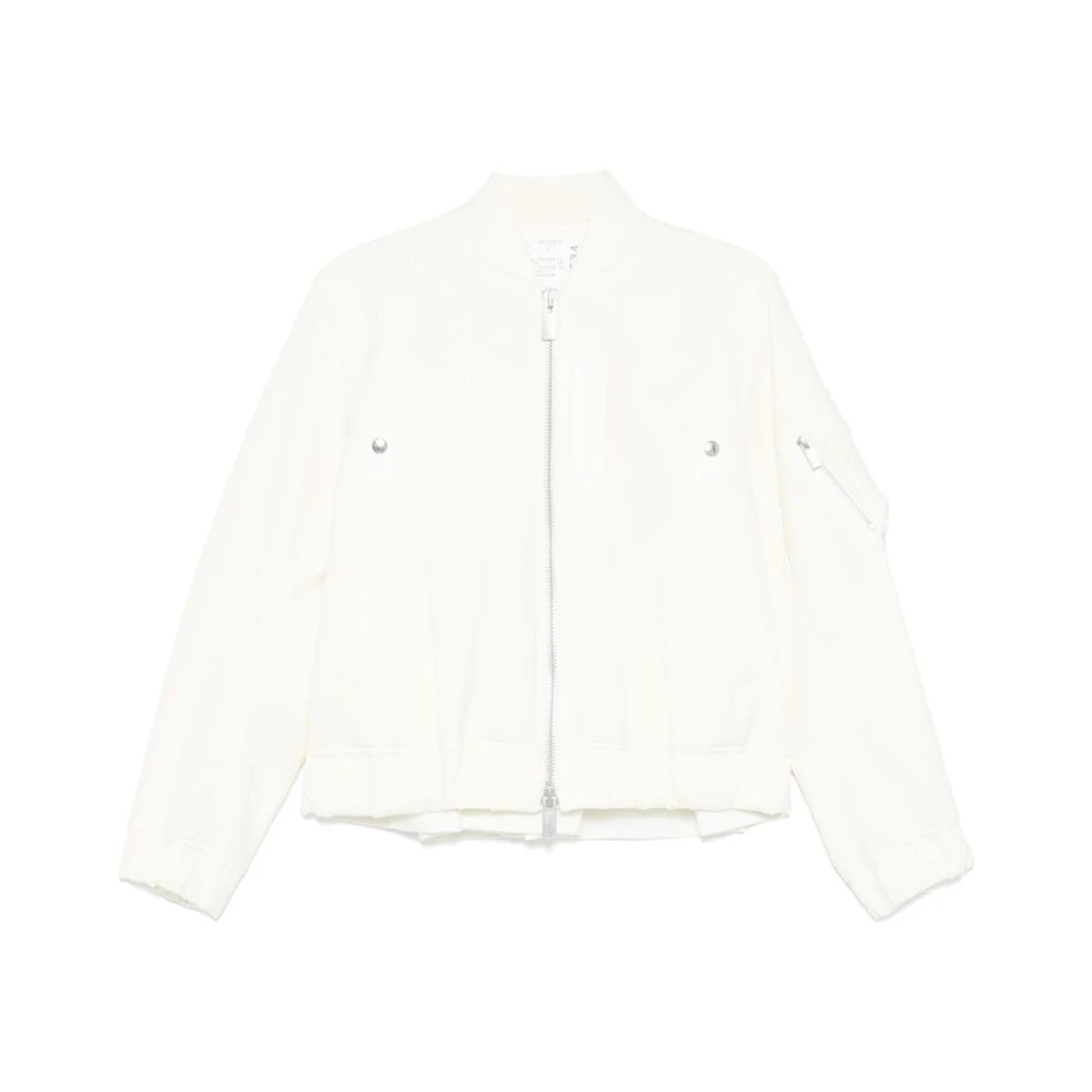 Sacai Witte Ritsjas Elastische Manchetten White Dames
