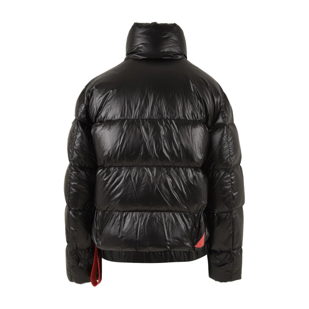 Afterlabel Zwarte Gewatteerde Jas met Ritssluiting Black Heren