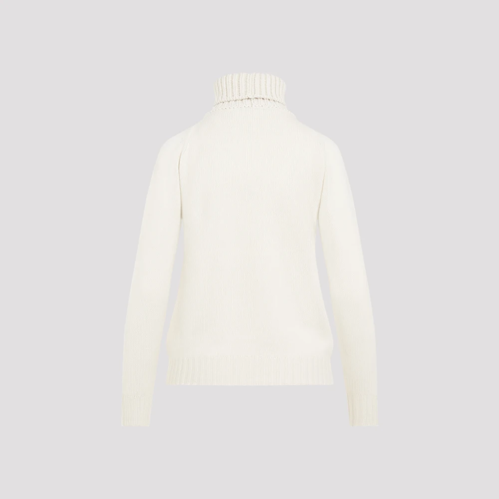 Fabiana Filippi Geribbelde Turtleneck Trui Beige Dames