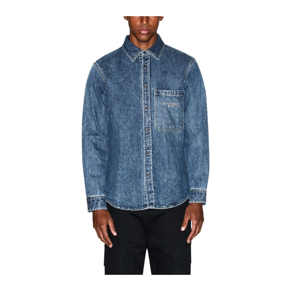 Armani Exchange Hombre Camisa Clásica De Manga Larga Con Botones Y Bolsillos Delanteros