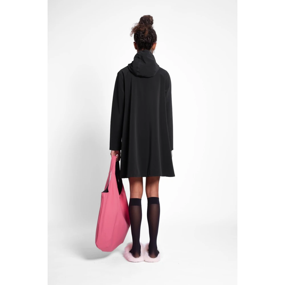 Stutterheim Lichtgewicht Matte A-Lijn Regenjas Black Dames
