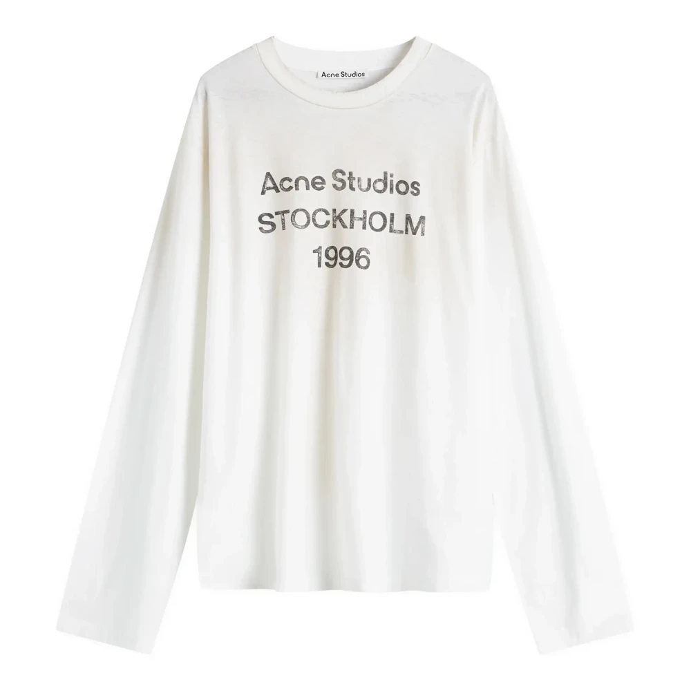 Acne Studios Casual Katoenen T-shirt in Diverse Kleuren White Dames