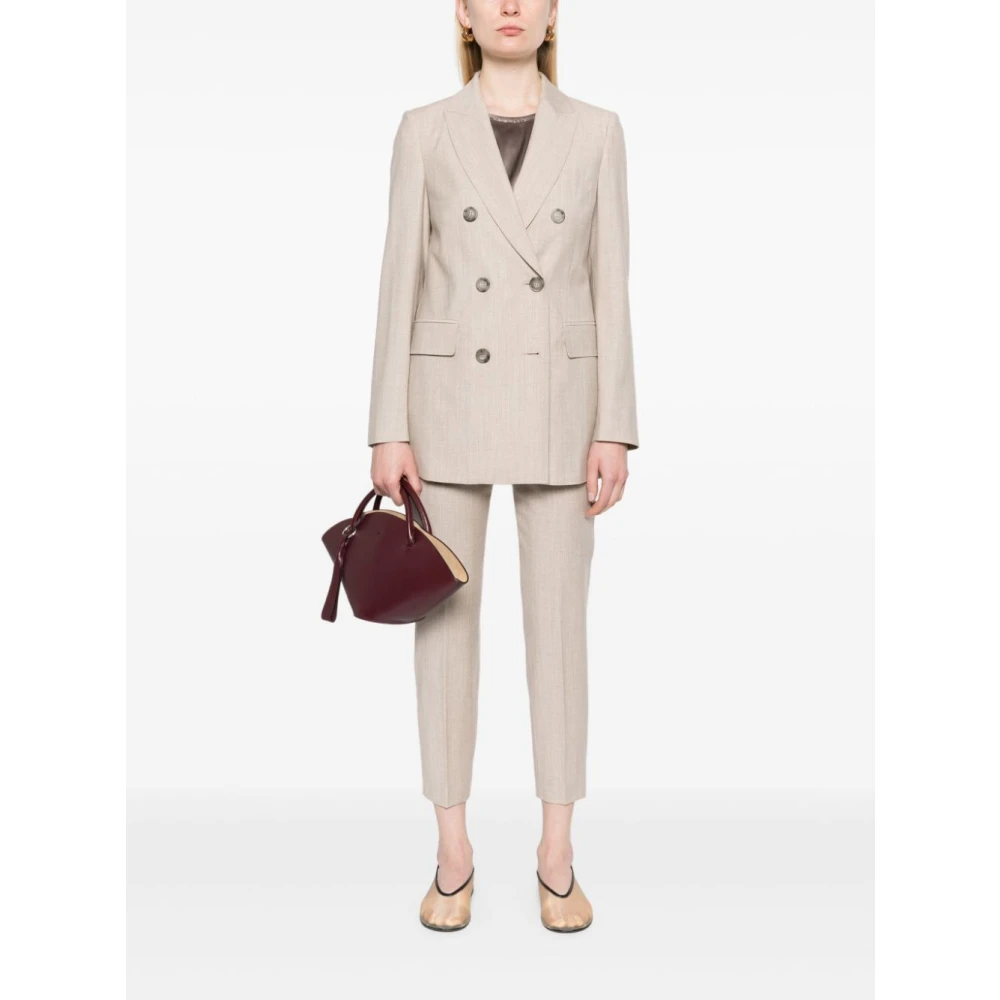 PESERICO Stijlvolle Panta Broek Brown Dames