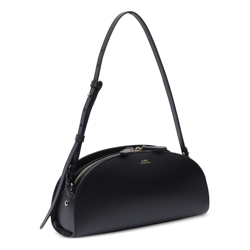 A.p.c. Zwarte schoudertas met ritssluiting Black Dames
