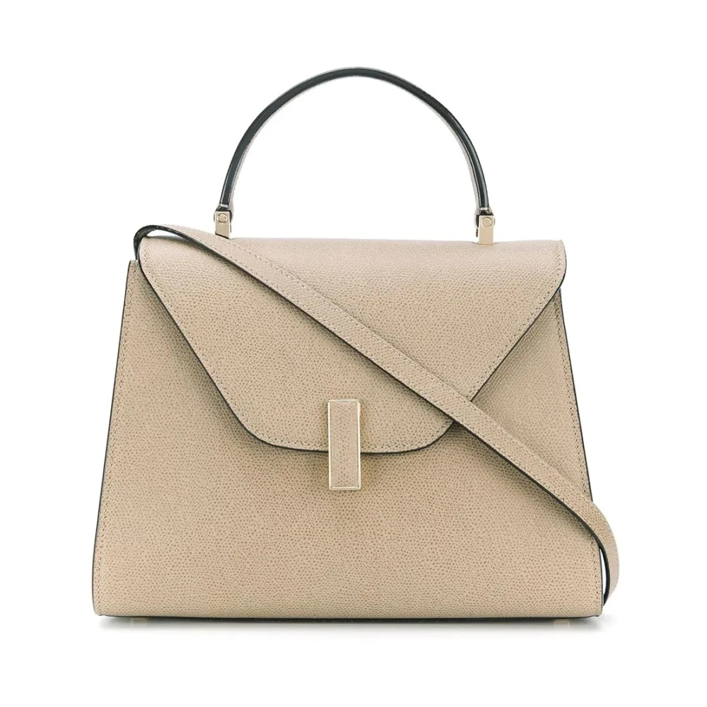 Valextra Media Iside Leren Schoudertas Beige Dames