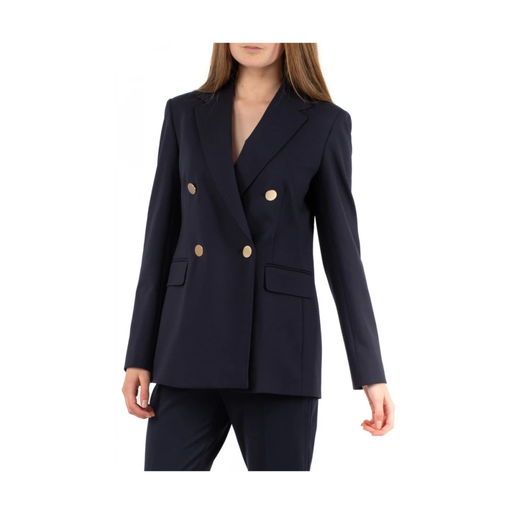 Max Mara Studio Elegante Studio Jas Blue Dames