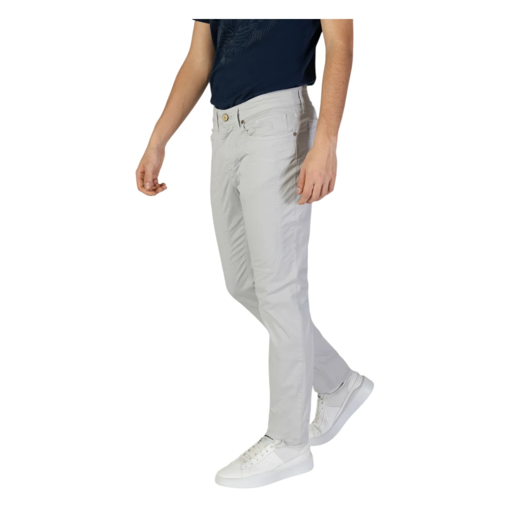 Jeckerson Grijze Katoen-Lycra Broek met Zakken Gray Heren