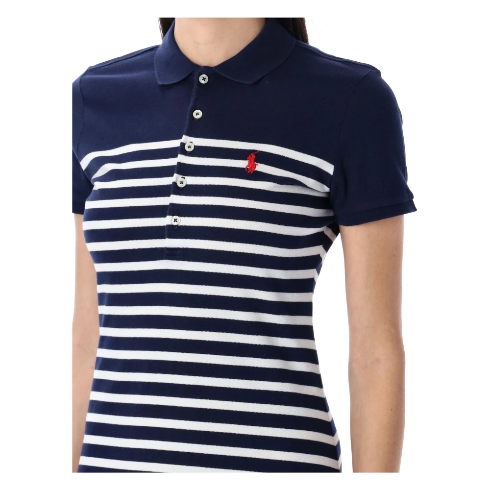 Ralph Lauren Polo Shirt Jurk Blue Dames