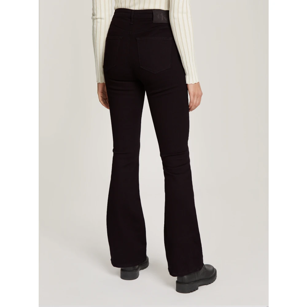 Calvin Klein Zwarte Skinny Bootcut Jeans Black Dames