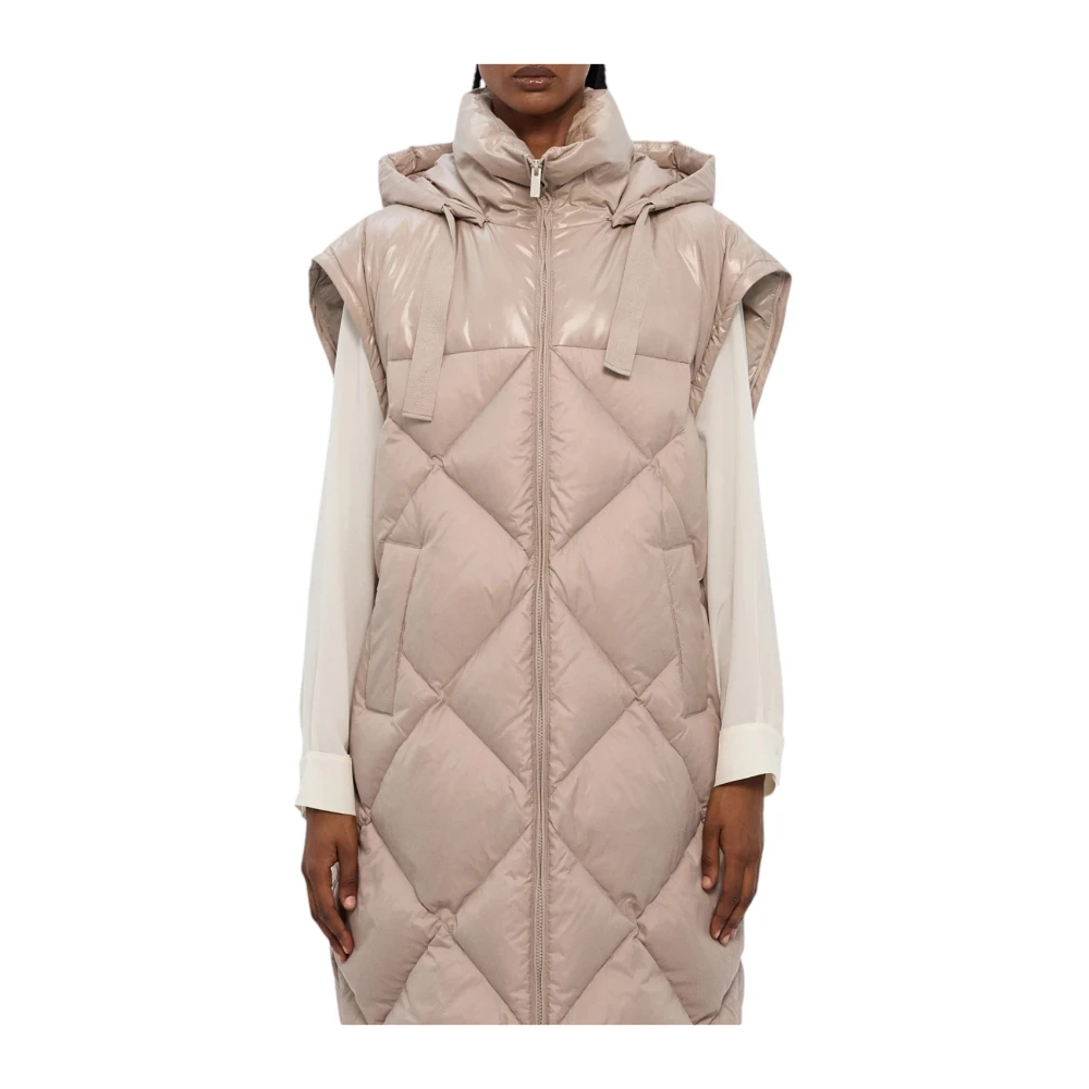 Marella Grijze Stijlvolle Jas Beige Dames