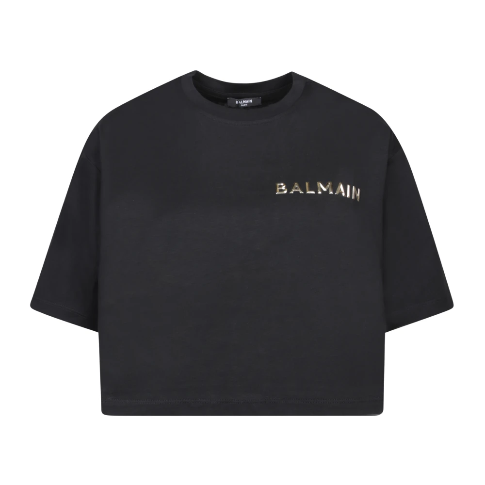 Balmain Zwarte T-shirts & Polos voor vrouwen Black Dames