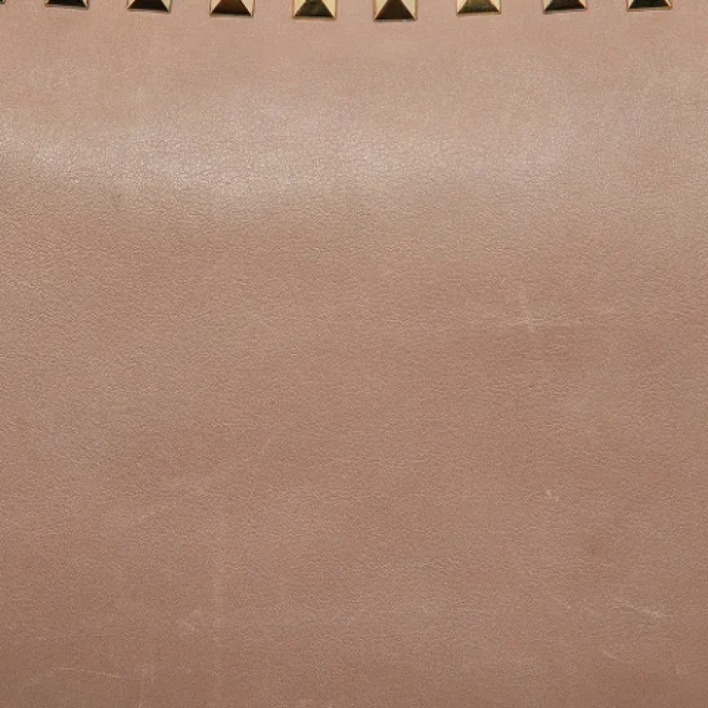 Valentino Vintage Pre-owned Leather clutches Beige Dames
