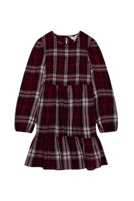 plaid-tartan-dress-with-ruffled-hem