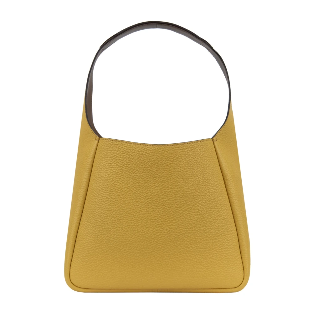 Prada Leren Dames Handtas Magneetsluiting Yellow Dames