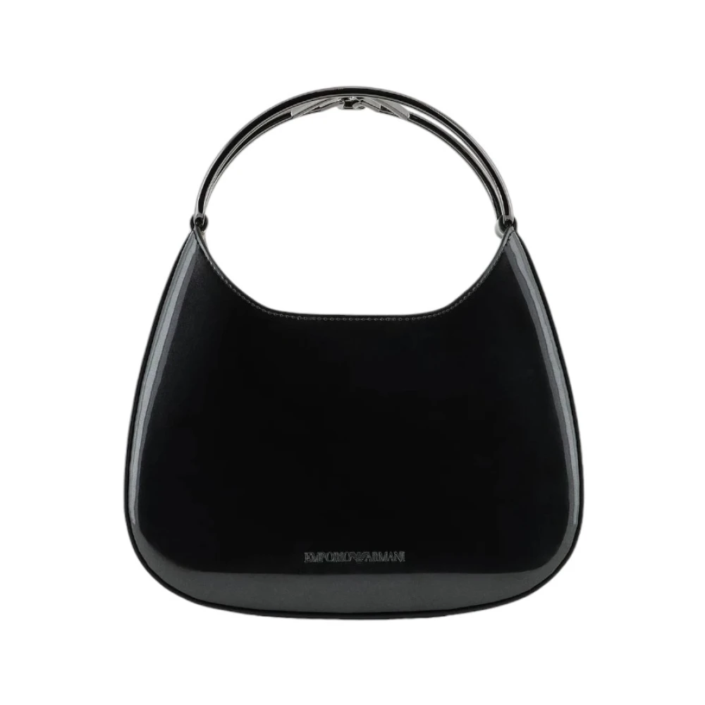 Emporio Armani Stijlvolle Leren Portemonnee Black Dames