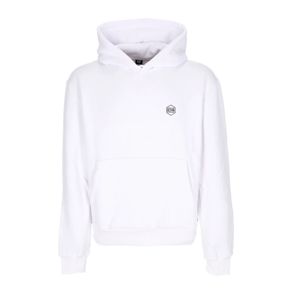 Dolly Noire Men's White Hoodie With Balance Print