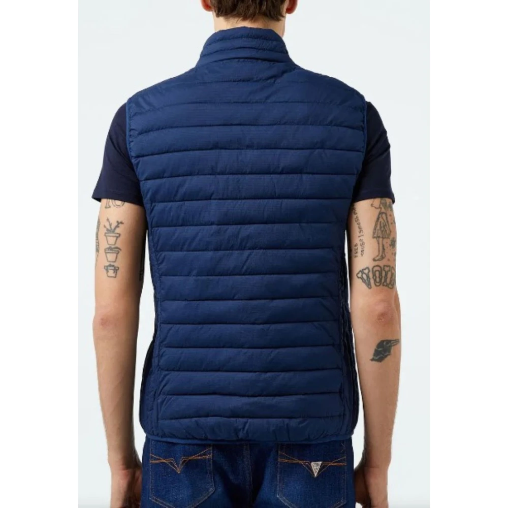 Guess Mouwloos Jack met Logo voor Heren Blue Heren