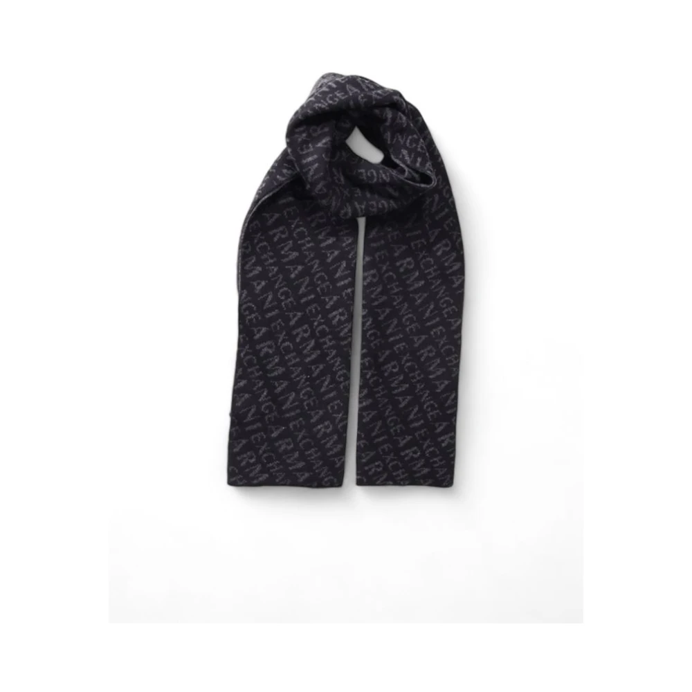 Armani Exchange Grijze Polyamide Sjaal Herfst Winter Collectie Gray Heren