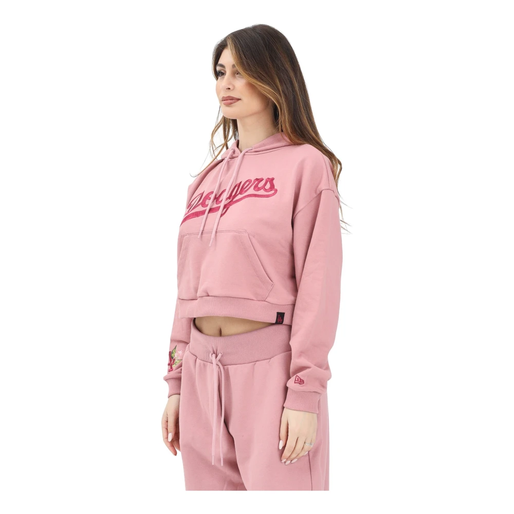 new era MLB Grafische Hoodie LA Dodgers Stijl Pink Dames
