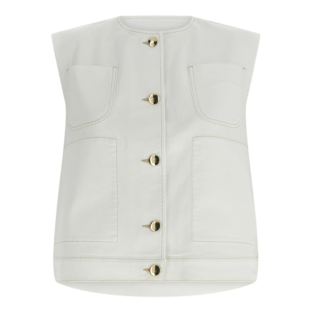 Fabiana Filippi Women's White Waistcoats, Xs, Vests
