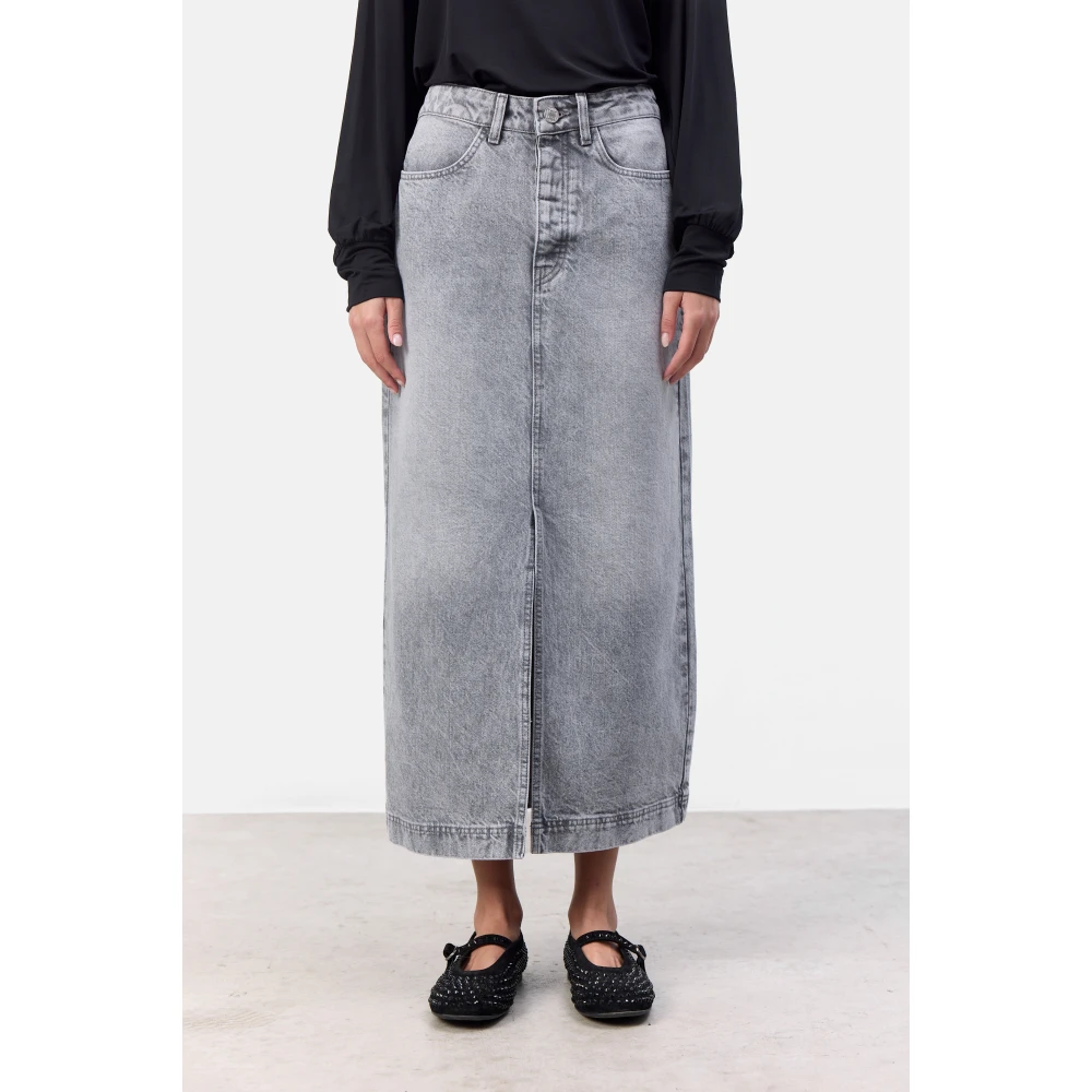 Levete Room LR-Ella 2 Denim Rok Gray Dames
