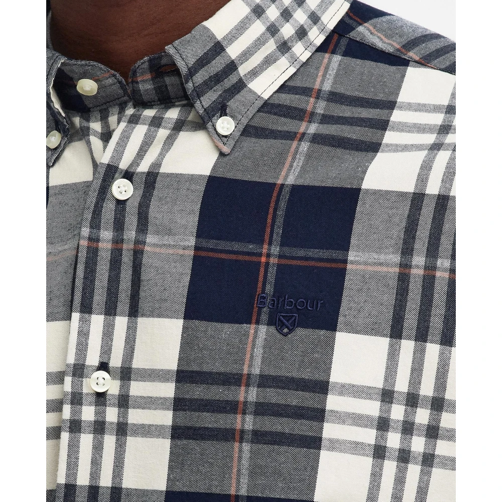 Barbour Fluweel Maatwerk Overhemd Klassiek Navy Multicolor Heren