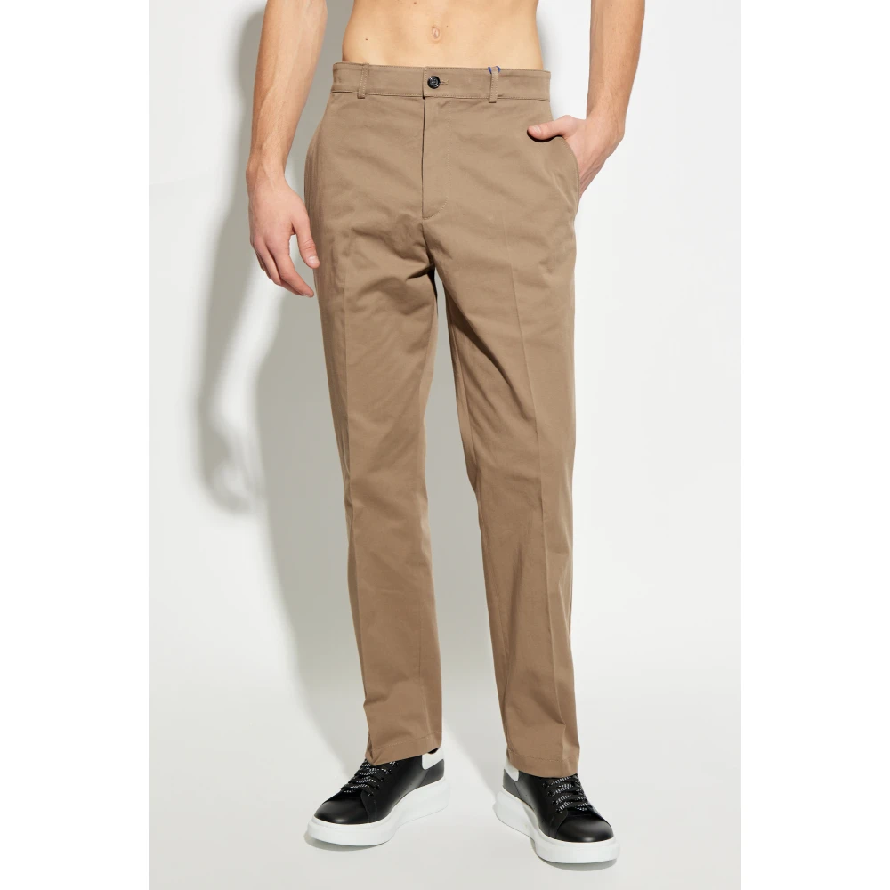 Burberry Broek met logo Brown Heren