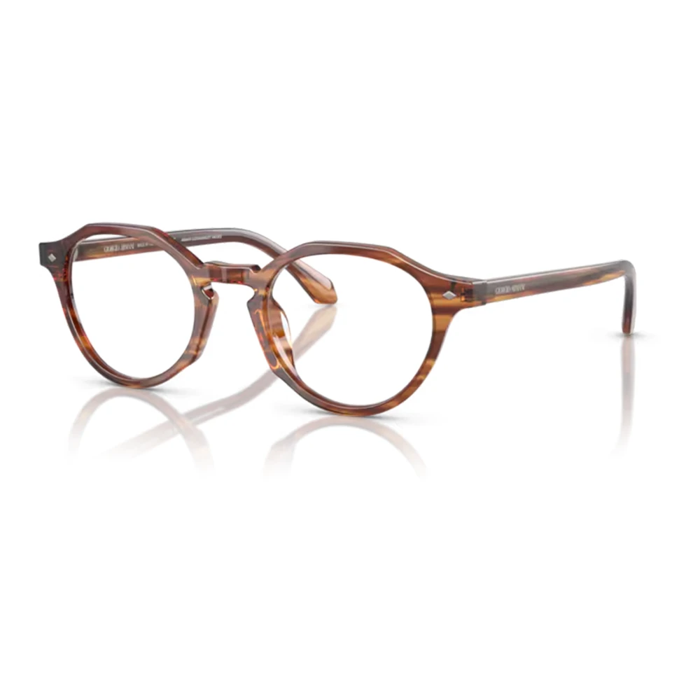 Giorgio Armani Unisex Brown Glasses, 49 Mm, Striped Eyewear Frames Ar 7264U