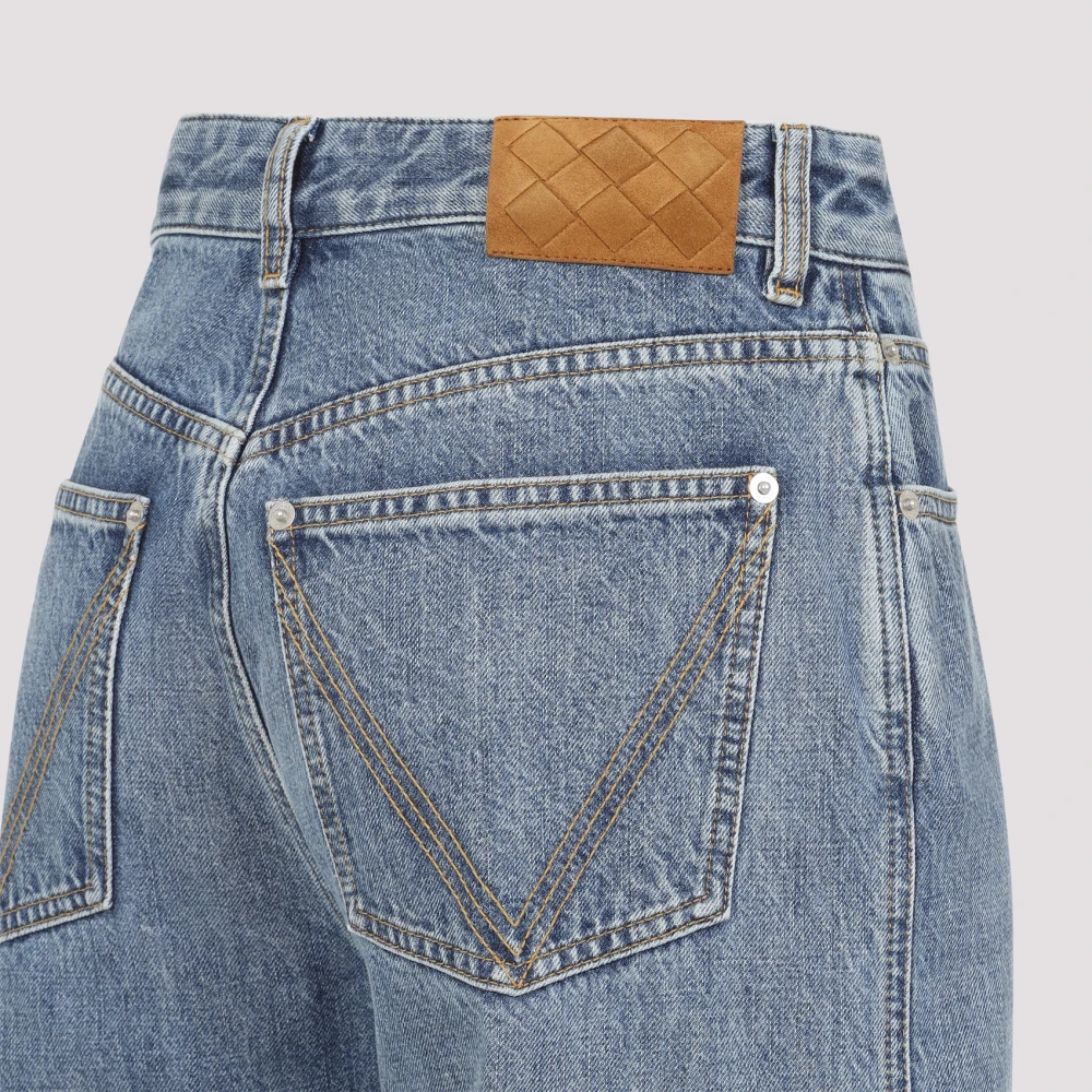 Bottega Veneta Blauwe Palazzo Denim Jeans Blue Dames